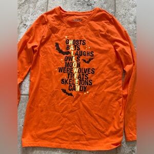 Cat & Jack Orange Halloween Long Sleeve Tee